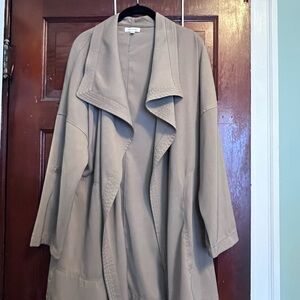 Max Studio Draped Trench Coat - Taupe